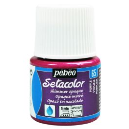 Pebeo Setacolor Opaque Shimmer Paint - 45 ml bottle - Purple (65)