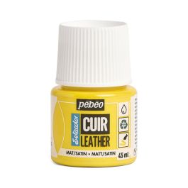 Pebeo Setacolour Leather Paint - 45 ml Bottle - Vivid Yellow (02)