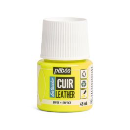 Pebeo Setacolour Leather Paint - 45 ml Bottle - Fluorescent Yellow (47)