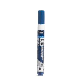 Pebeo Setacolour Leather Paint Marker - Extra-Fine Round Tip - 0.7 MM - Ultramarine Blue (66)