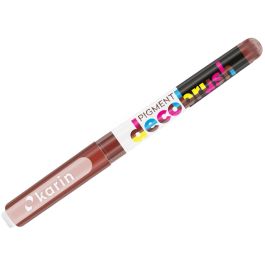 Karin Pigment DecoBrush Acrylic Marker - Brush Tip - Copper Brown (1675U)