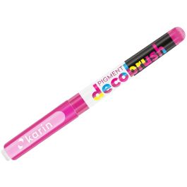 Karin Pigment DecoBrush Acrylic Marker - Brush Tip - Cerise (211U)