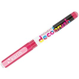 Karin Pigment DecoBrush Acrylic Marker - Brush Tip - Magenta Red (213U)