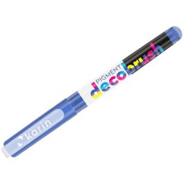 Karin Pigment DecoBrush Acrylic Marker - Brush Tip - Egyptian Blue (285U)