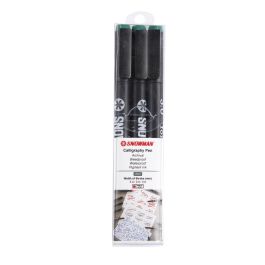 Snowman Calligraphy Pens - Green - 3.0 - Pack of 3