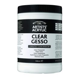 Winsor & Newton Professional Acrylic Primer - Clear Gesso - Jar of 946 ML