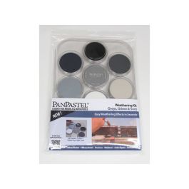 PanPastel Colors for Models & Miniatures, Weathering Kit - Greys, Grime & Soot - 7 Assorted Colours