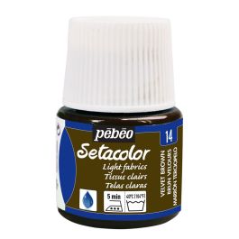 Pebeo Setacolor Light Fabrics Paint - 45 ml bottle - Velvet Brown (14)