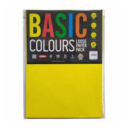 Anupam Basic Colour Paper Student Pack A3 160 GSM, Polypack of 5 Assorted Colours 25 Sheets