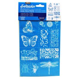 Pebeo Setacolor Silk Screen Stencil - Garden - A5 Size - 12 designs