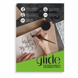 Anupam Glide Calligraphy Bristol Paper A4 200 GSM Extra Smooth Surface, Book of 20 Sheets