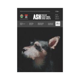 Anupam Cartridge Drawing Paper Ash Black Toned A5 180 GSM Optimal Coarse Texture, Polypack of 40 Sheets