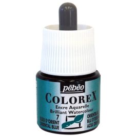 Pebeo Colorex Watercolour Inks - Bottle of 45 ML - Oriental Blue (007)