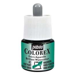 Pebeo Colorex Watercolour Inks - Bottle of 45 ML - Green Forest (041)