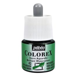 Pebeo Colorex Watercolour Inks - Bottle of 45 ML - Moss Green (043)