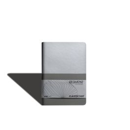 Zequenz Classic 360 - Basic+ Collection - Hard-Bound Soft Silver-Grey Cover - Blank + Squared Grid A5 (14.5 x 21 cm) - White Premium Paper - 70 GSM - Notebook of 200 Sheets