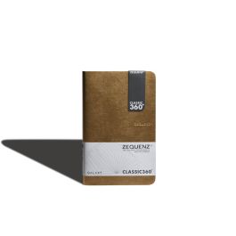 Zequenz Classic 360 - Galaxy Collection - Hard-Bound Soft Matte Gold Cover - Squared A5 (14.5 x 21 cm) - White Premium Paper - 70 GSM - Notebook of 128 Sheets