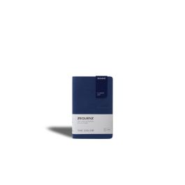 Zequenz Classic 360 - The Color Collection - Flexible Roll-Up Journal Dark Navy Cover - Squared A6 (9 x 14 cm) - Cream Coloured Paper - 80 GSM - Notebook of 100 Sheets