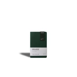 Zequenz Classic 360 - The Color Collection - Flexible Roll-Up Journal Emerald Cover - Squared A6 (9 x 14 cm) - Cream Coloured Paper - 80 GSM - Notebook of 100 Sheets