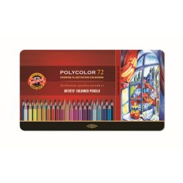 Koh-I-Noor Polycolor Artist's Coloured Pencils - Assorted - Set of 72 in Tin Box