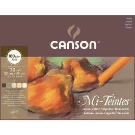 Canson Mi-Teintes Pastel Paper - Honeycomb + Fine Grain 160 GSM - Assorted Earth Tones - 32 x 41 cm or 12.6 x 16.14'' Pad - 30 Sheets