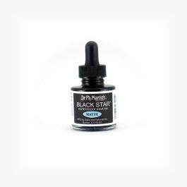 Dr. Ph. Martin's BLACK STAR MATTE Waterproof India Ink - 30 ml Bottle