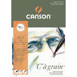 Canson C a' Grain Heavyweight Drawing Paper - Fine Grain 180 GSM A4 Pad - 30 Sheets