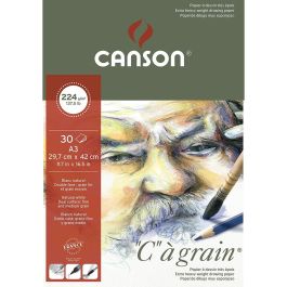 Canson C a' Grain Heavyweight Drawing Paper - Fine Grain 224 GSM A3 Pad - 30 Sheets