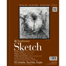 Strathmore 400 Series Sketch - White Fine Tooth 89 GSM Paper