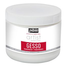 Pebeo Extra Fine Artist Acrylics Auxiliaries - Transparent Gesso - 500 ml jar