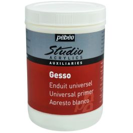 Pebeo Studio Acrylics Auxiliaries Gesso - White - Tube of 1000 ml