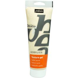 Pebeo Studio Acrylics Auxiliaries - Yellow Sand Texture Gel - Tube of 250 ml