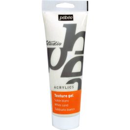 Pebeo Studio Acrylics Auxiliaries - White Sand Texture Gel - Tube of 250 ml