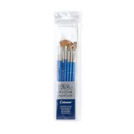 Winsor & Newton Cotman Watercolour Synthetic Hair Brush - Assorted Set- Short Handle - Pack of 7