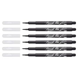 ICO Brushpen - Black - Color No. 70 - Pack of 6