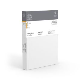 Winsor & Newton Professional White Primed Stretched Linen Canvas - Fine Grain - 430 GSM / 15.2 Oz - 13 x 18 cm OR 5.1