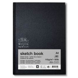 Winsor & Newton Sketchbook - Light Grain 110 GSM - A4 (29.7 cm x 42 cm or 11.7'' x 16.5'') Natural White Hardbound Journal of 80 Sheets