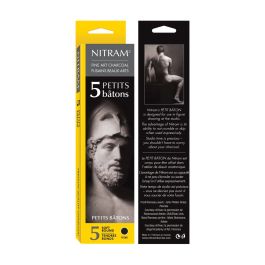 NITRAM Batons - Extra Soft Natural Charcoal Sticks