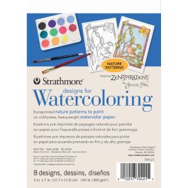 Strathmore Designs For Watercoloring Natural White Fine Grain 300 GSM