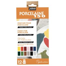 Pebeo Porcelaine 150 Ceramic Paint - 12 x 20 ML  - Exploration Set 2