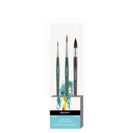 Escoda Signature Collection Brush Set - Conrad Roset - Set 1 - Ultimo Round Size 10 and Barroco Round Sizes 4 & 8