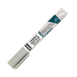 Pebeo 7A Light Fabrics Marker - Grey (413) - Brush Tip (1 mm)