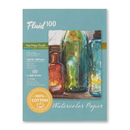 Speedball Fluid 100 Watercolour Paper - Hot Press 300 GSM - 30.48 cm x 40.64 cm or 12