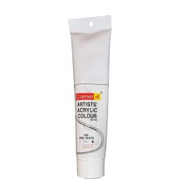 Camel Artists' Acrylic Colour - Zinc White (496) - Tube of 120 ML