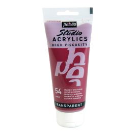 Pebeo High Viscosity Studio Acrylics - Alizarin Crimson (54) - Tube of 100 ML