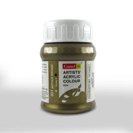 Camel Artists' Acrylic Colour - Antique Bronze (007) - Jar of 500 ML