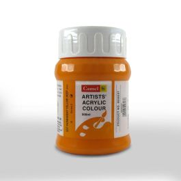 Camel Artists' Acrylic Colour - Permanent Yellow Deep (337) - Jar of 500 ML