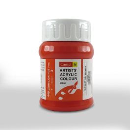 Camel Artists' Acrylic Colour - Vermilion Hue (449) - Jar of 500 ML