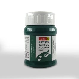 Camel Artists' Acrylic Colour - Viridian Hue (453) - Jar of 500 ML