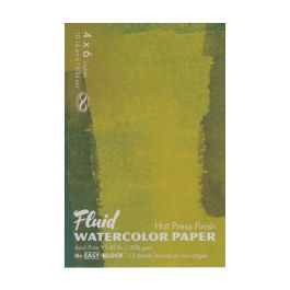 Speedball Fluid Watercolour Paper - Hot Press 300 GSM - 10.16 cm x 15.24 cm or 4